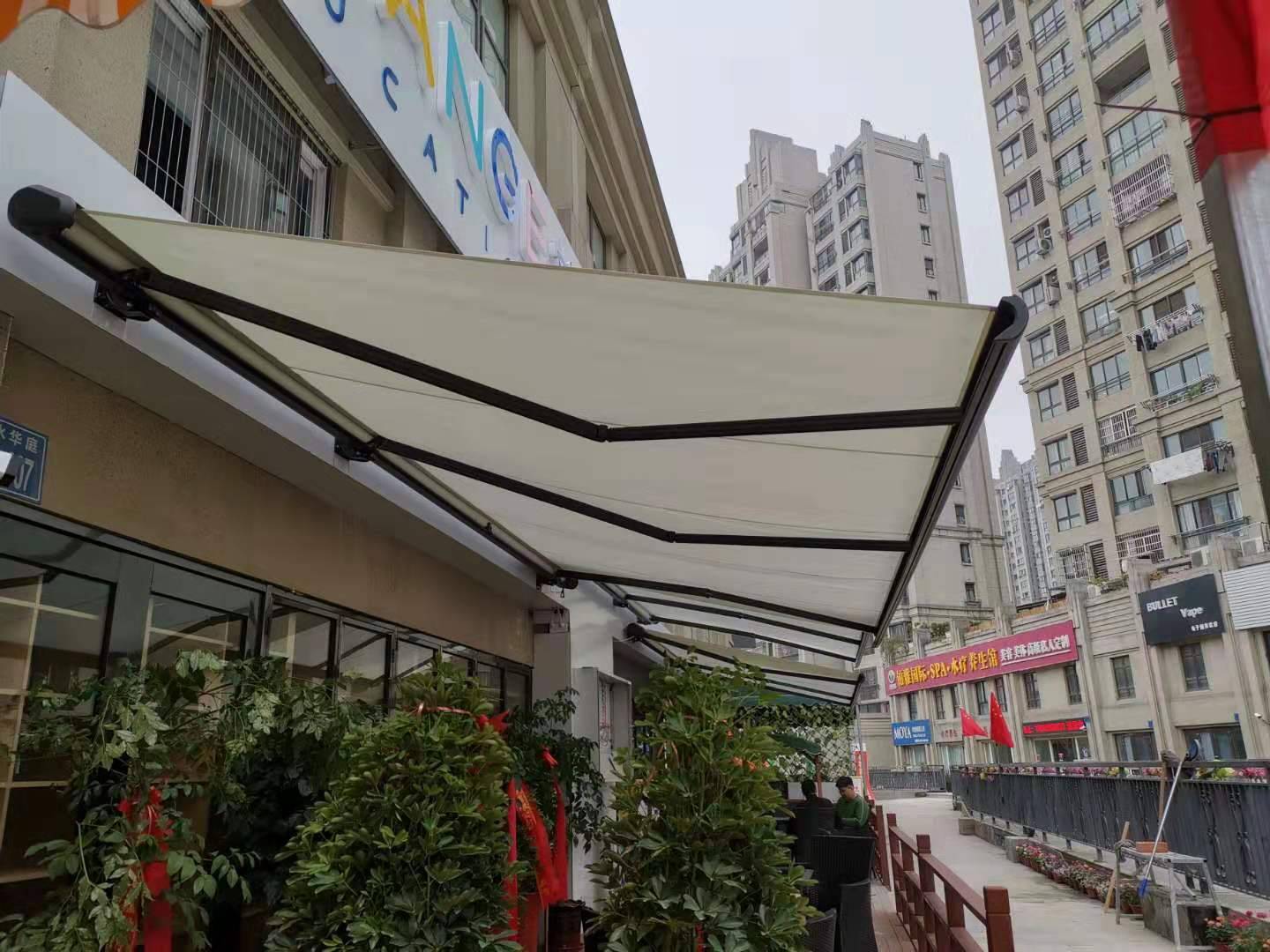 伸縮遮雨棚-宜蘭遮陽網帆布、電動伸縮帆布、窗簾遮雨棚、瑞泰工業免費估價